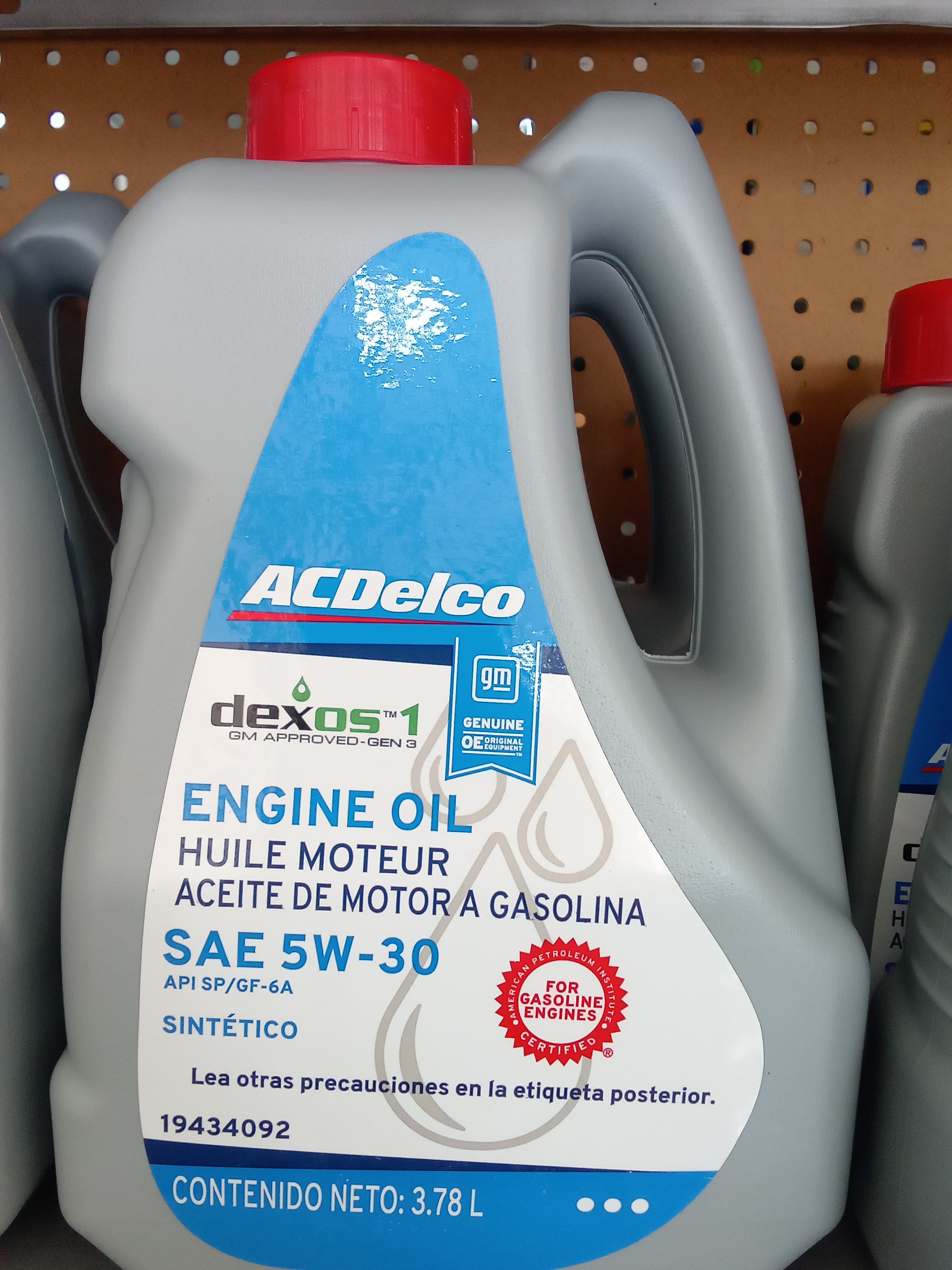 Aceite de motor ACDelco dexos1 SAE 5W-30 sintético 3.78 L
