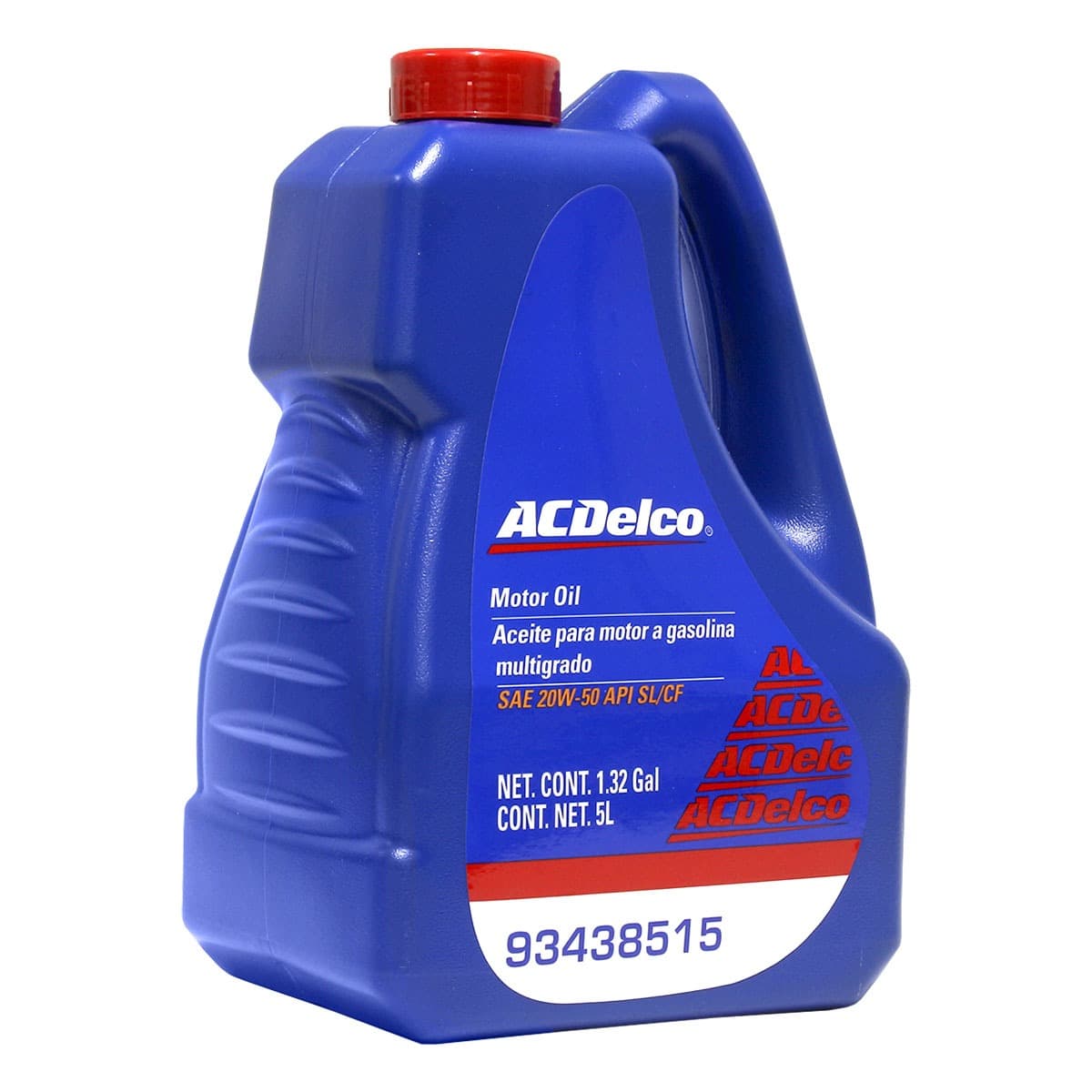 Aceite para motor a gasolina ACDelco multigrado SAE 20W-50 API SL/CF 5 L, 93438515